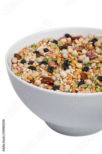 bowl full of mixed beans