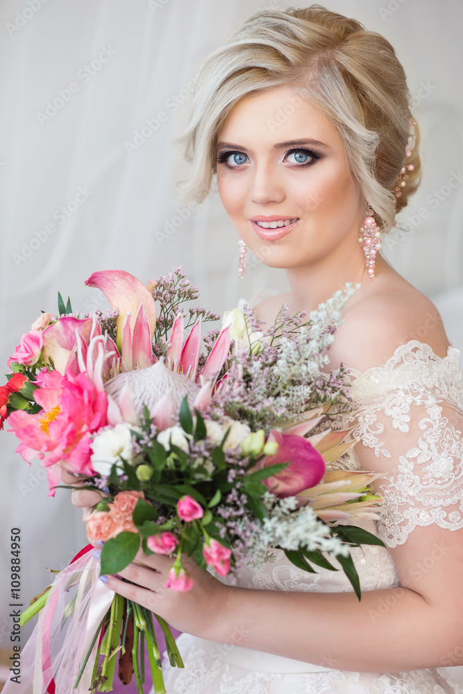 Young beautiful bride, wedding