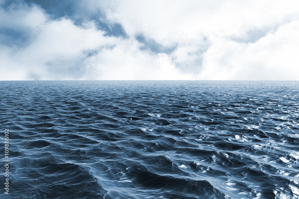 Obraz premium Composite image of blue ocean