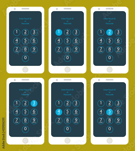 Smartphone Passcode One to Five