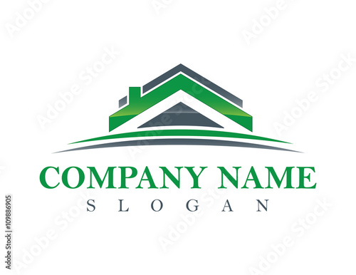 Green real estate logo