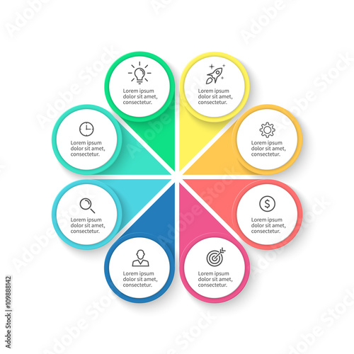 Infographic element with petals