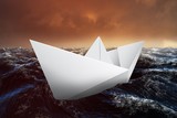 Composite image of virtual image of a origami
