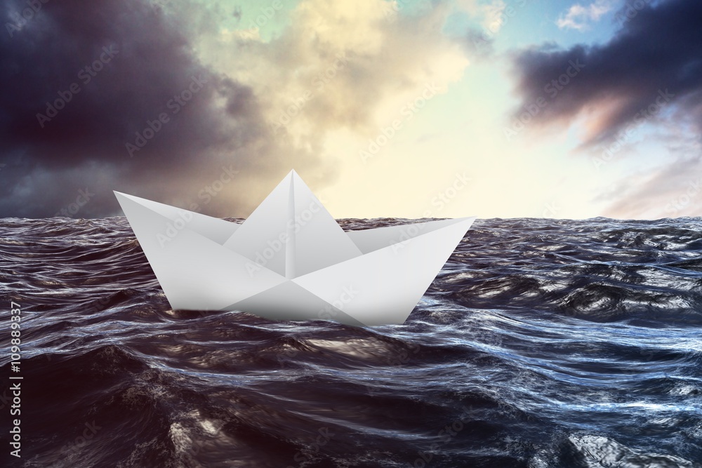 Obraz premium Composite image of image of a virtual origami