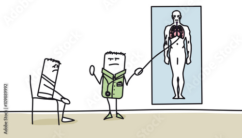 Consultation à l'hôpital - Maladie respiratoire - poumon