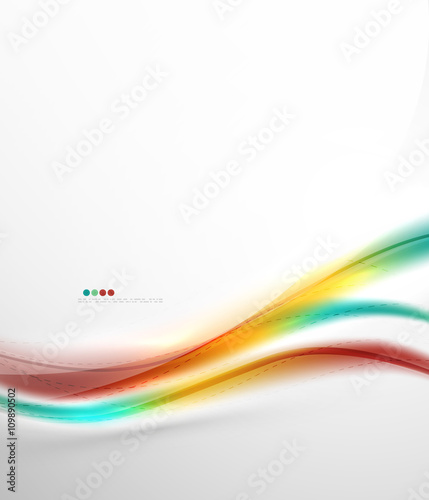 Rainbow color glossy silk elegant wave © antishock