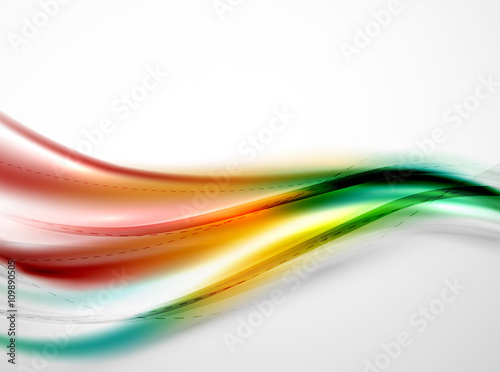 Rainbow color glossy silk elegant wave © antishock
