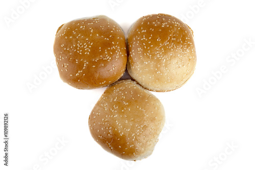 burger buns with sesame seeds