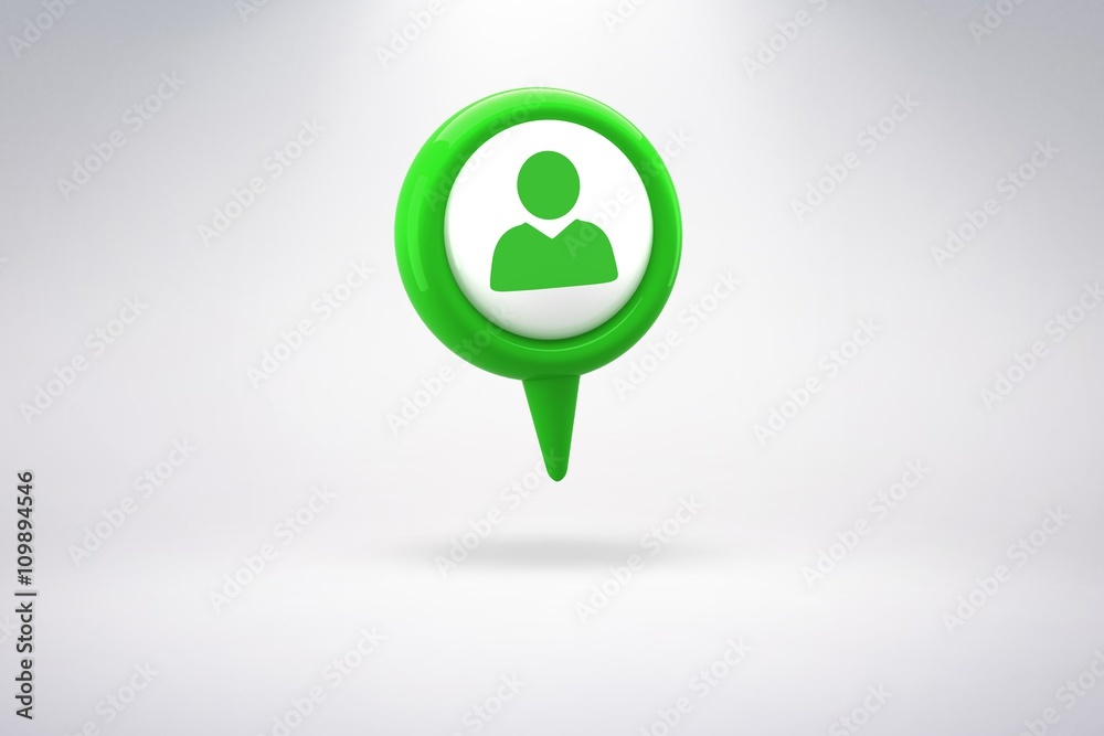 Composite image of green application symbol Composite image of green application symbol