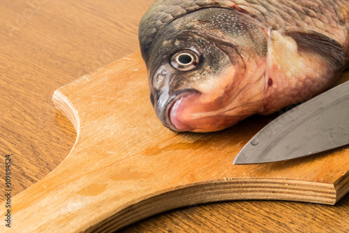 carp on the cutting Board