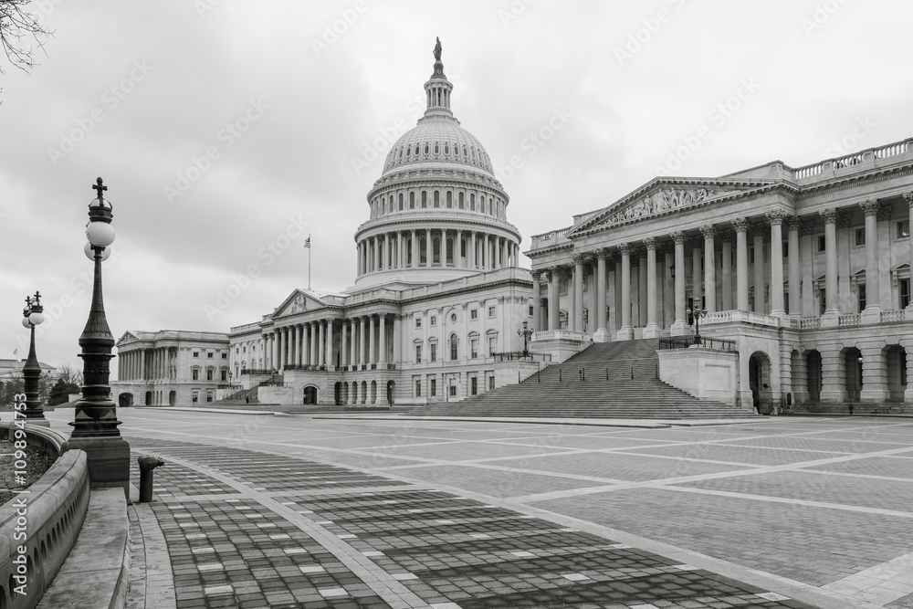 Washington DC - The Capitol Building toned in black and white
