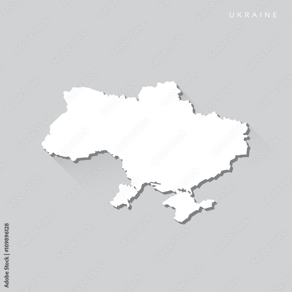 Ukraine Long Shadow Vector Map
