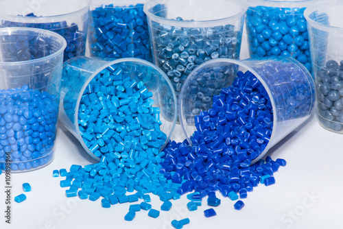 Close-up von Plastik Pellets