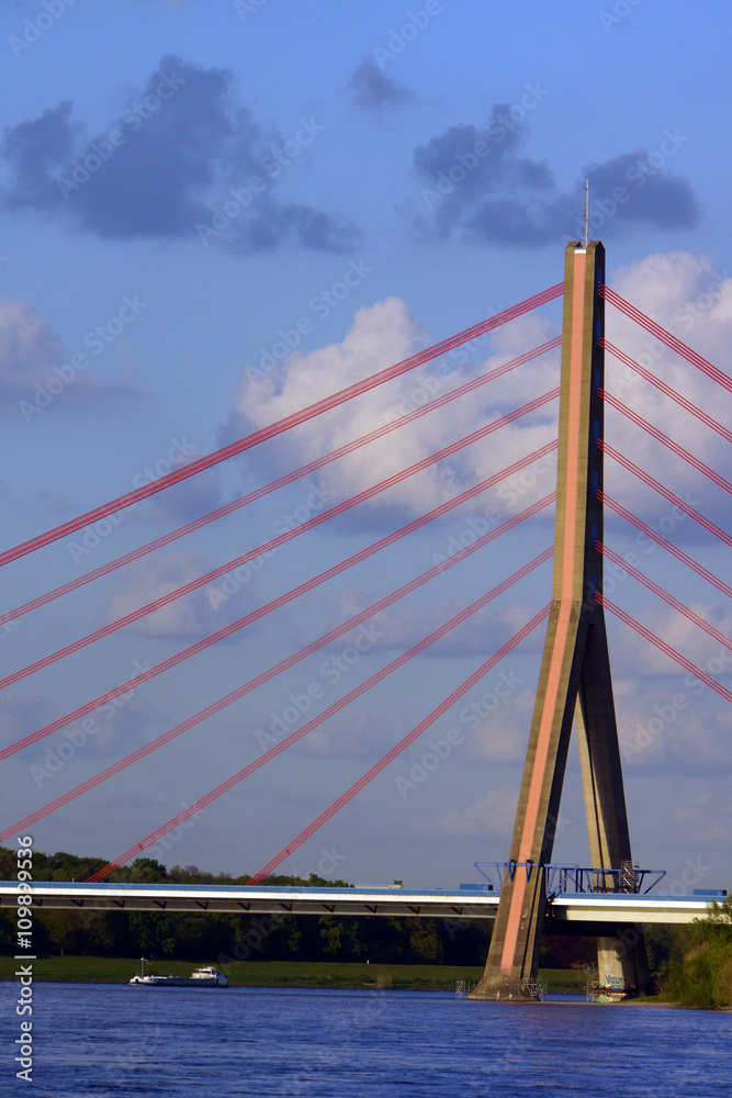 Fototapeta premium Autobahnbrücke am Üdesheimer Rheinbogen