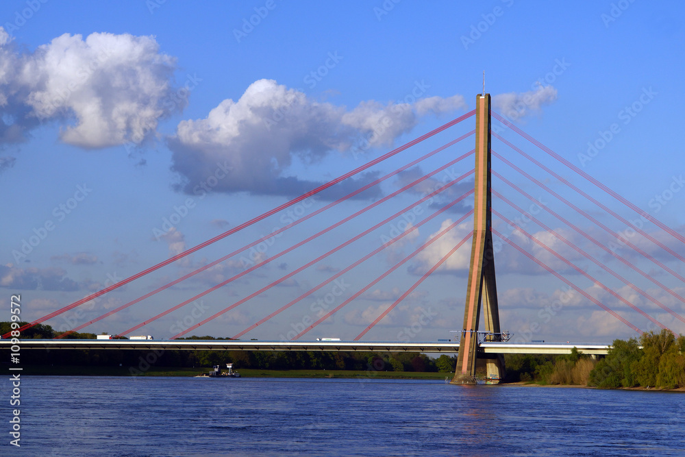 Fototapeta premium Autobahnbrücke am Üdesheimer Rheinbogen