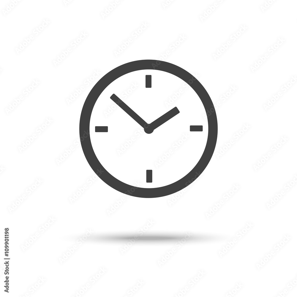 Clock icon, sign, symbol isolated Clock icon, sign, symbol isolated