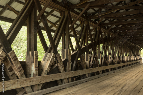 Fototapeta Naklejka Na Ścianę i Meble -  Inside a Covered Bridge
