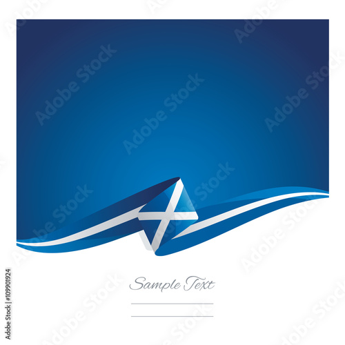 New abstract Scotland flag ribbon