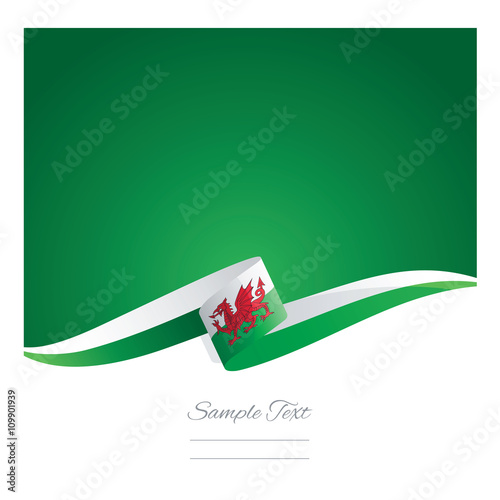 New abstract Wales flag ribbon