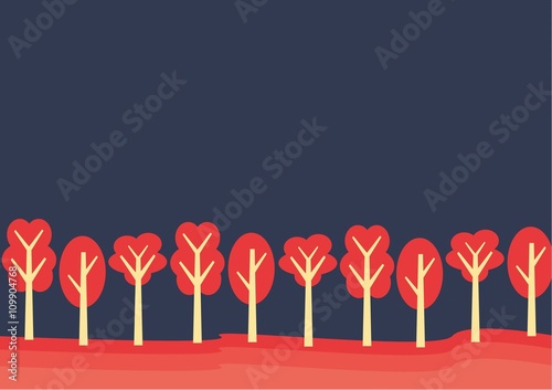 Fondo arboles rojos