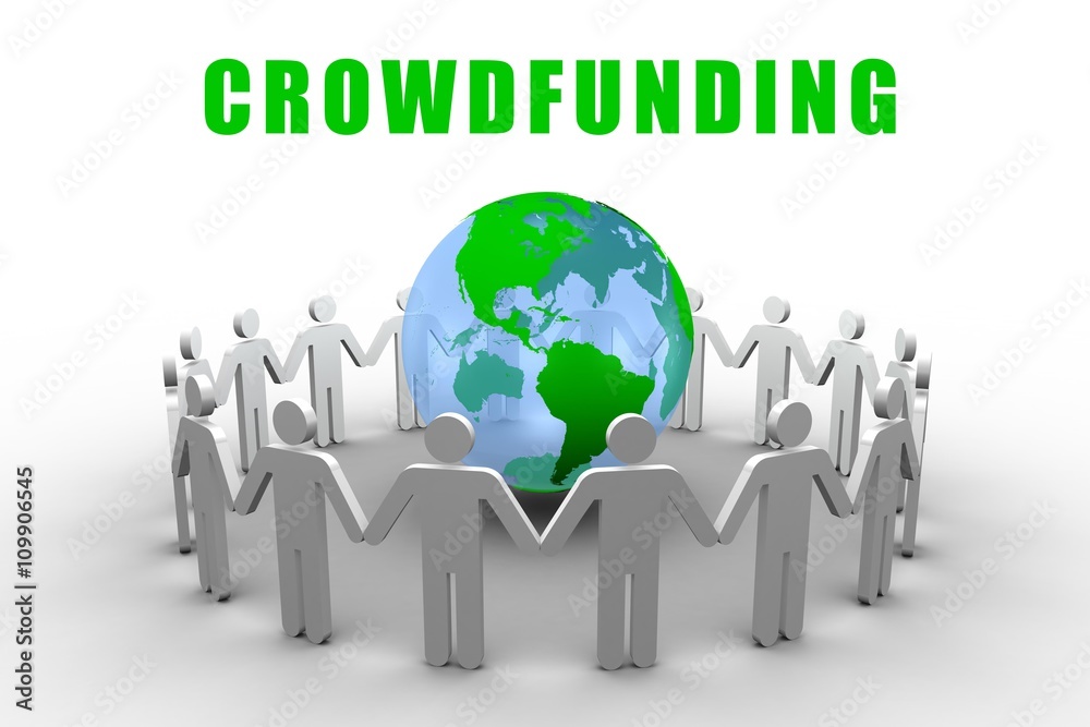 Composite image of the word crowdfunding Composite image of the word crowdfunding