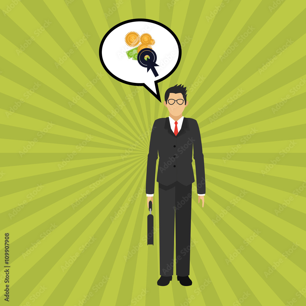 Businessman design. Corporate concept. Strategy icon Businessman design. Corporate concept. Strategy icon