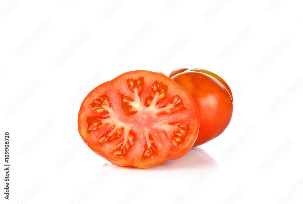 tasty tomatoes isolated on the white background tasty tomatoes isolated on the white background