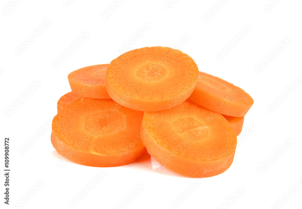 Carrot slice isolated on white Carrot slice isolated on white