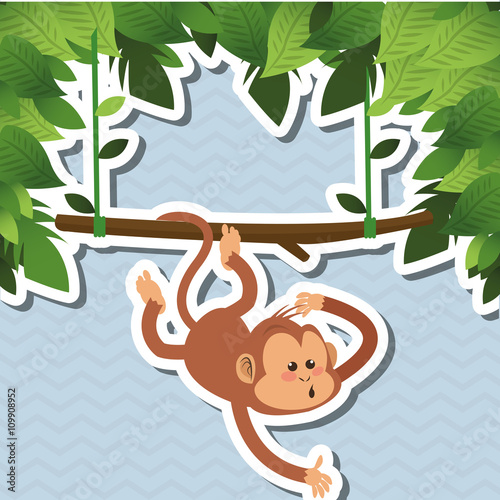 Monkey design, animal and cartoon concept