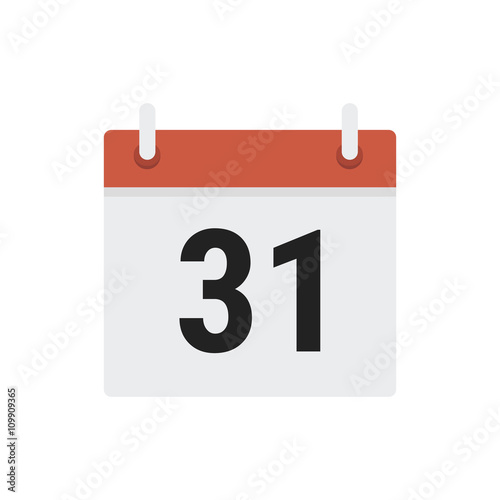 Calendar icon flat design vector