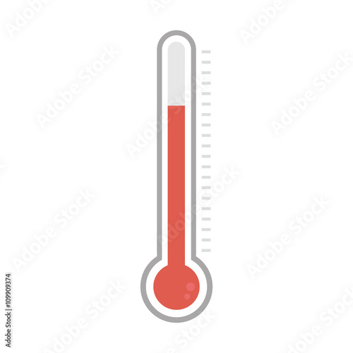 thermometer icon flat design vector