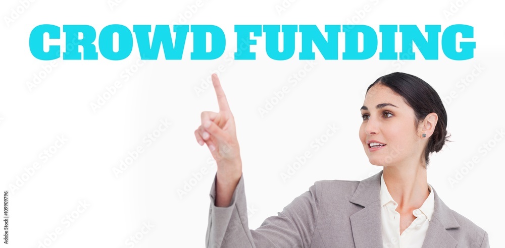 Composite image of the word crowdfunding against white backgroun Composite image of the word crowdfunding against white backgroun