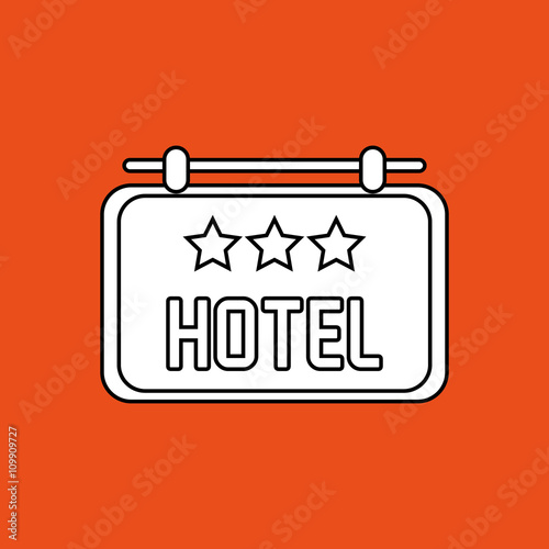 Hotel design, flat illustration