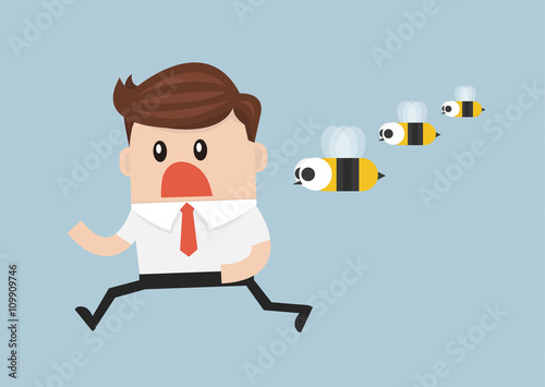 businessman was attacked by swarm of angry wild bees