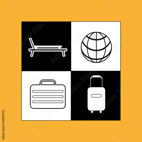 Hotel design, flat illustration