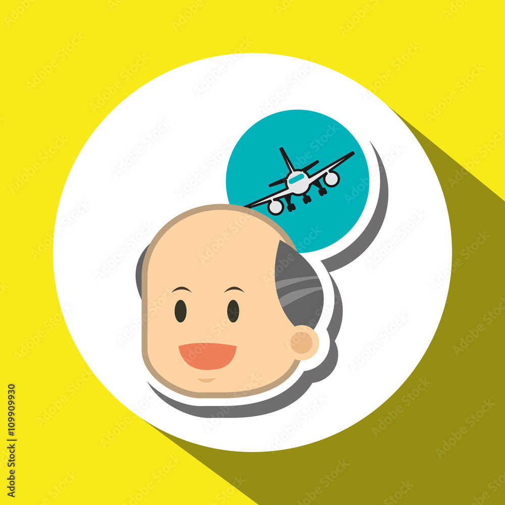 airplane design, flat illustration airplane design, flat illustration