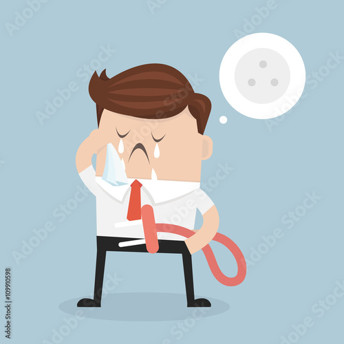 Tired Businessman. Business concept.