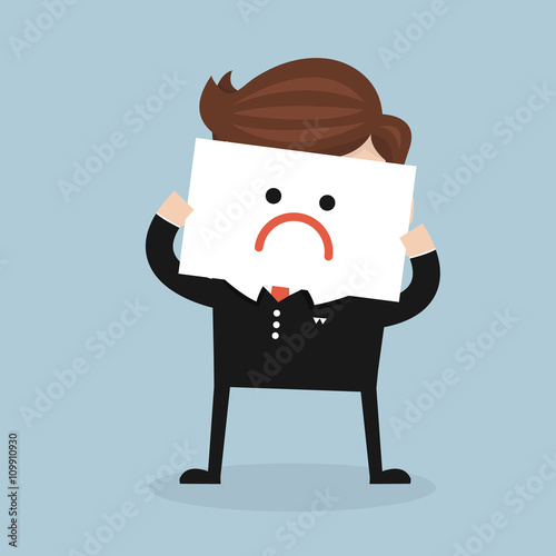 Business man have a bad mood
