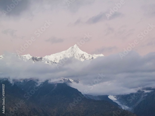 Meili snow mountain, Kawagebo peak, highest peak 6,740 meter in Yunnan, Deqen, China