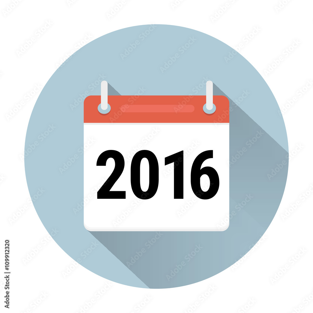 Vector Calendar Icon with long shadow. flat design Vector Calendar Icon with long shadow. flat design