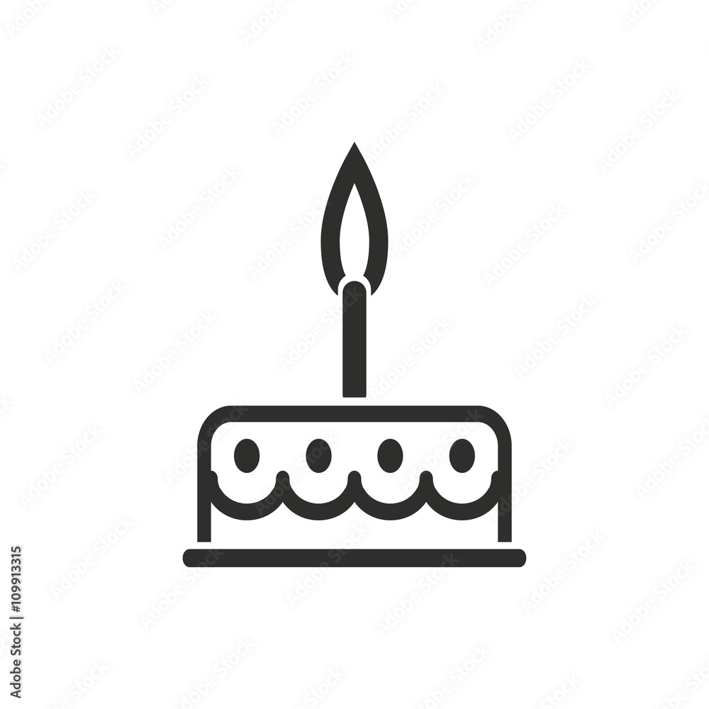 Cake - vector icon.