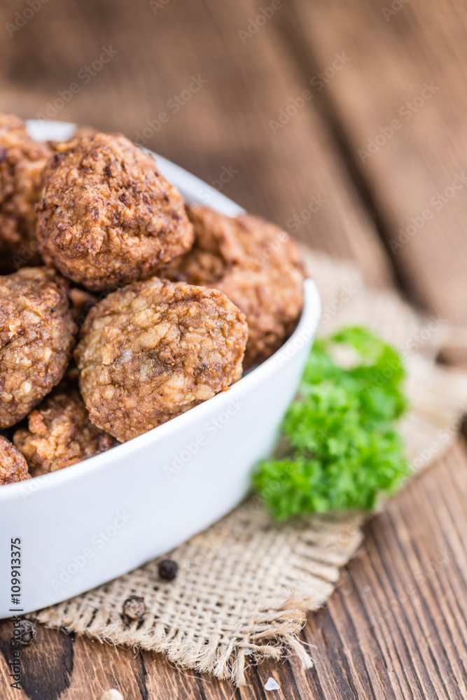 Fried Meatballs (close-up shot) Fried Meatballs (close-up shot)