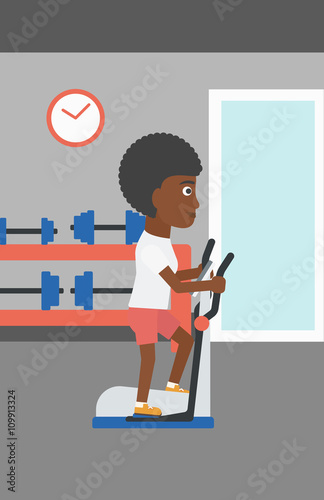 Woman making exercises.