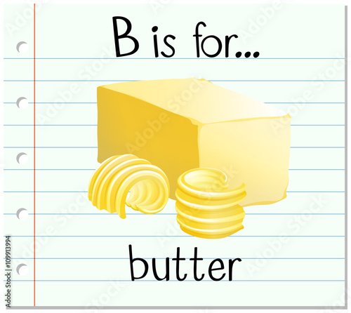 Alphabet b is for butter