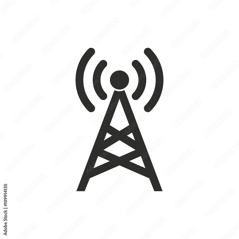 Communication tower - vector icon. Communication tower - vector icon.