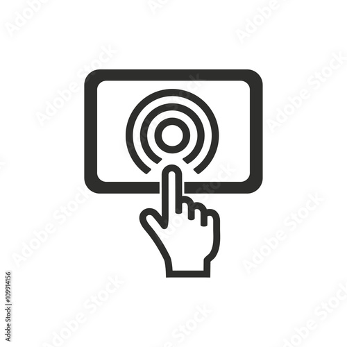 Digital interaction - vector icon.