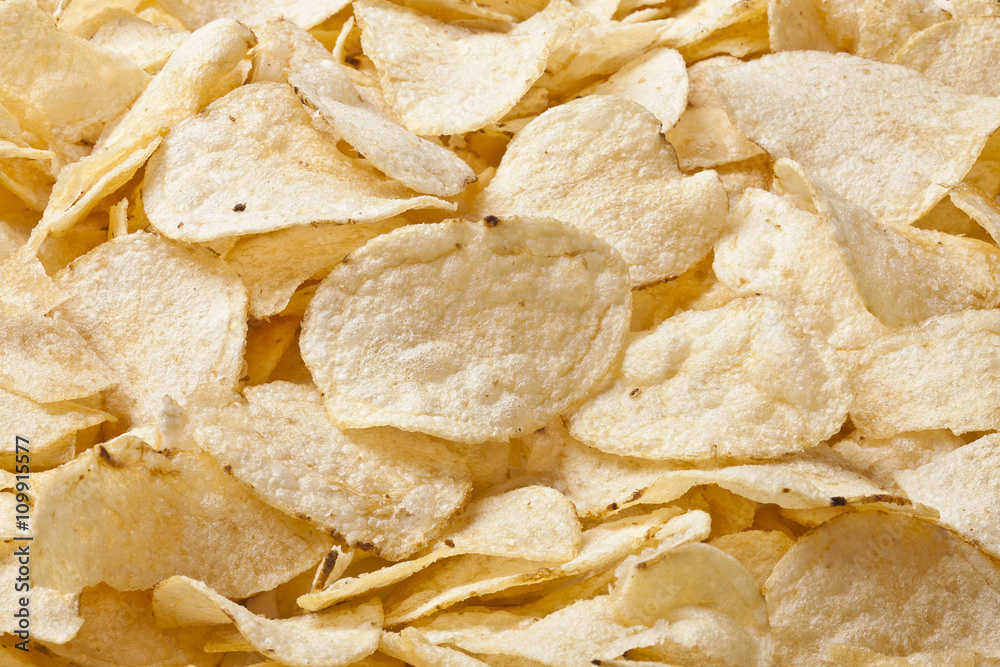 heap of fresh potato chips heap of fresh potato chips