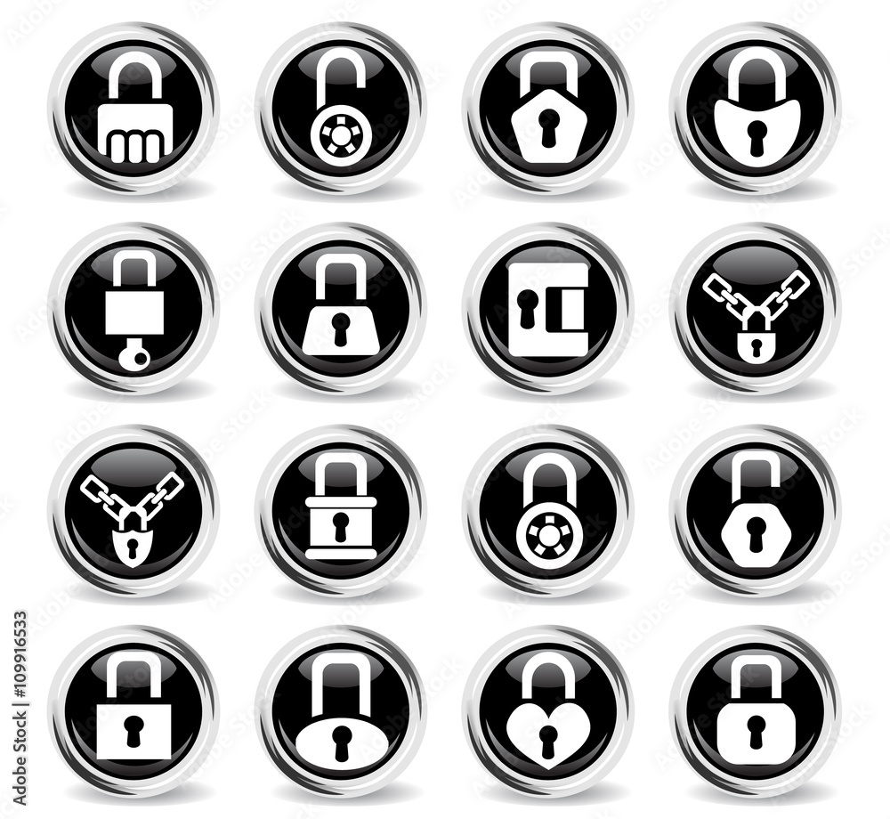 lock icons set lock icons set