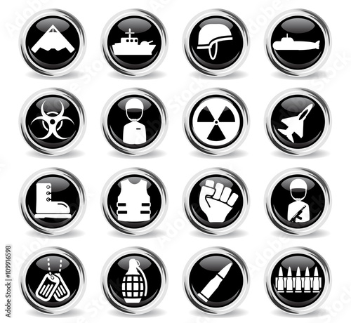 Military simply icons