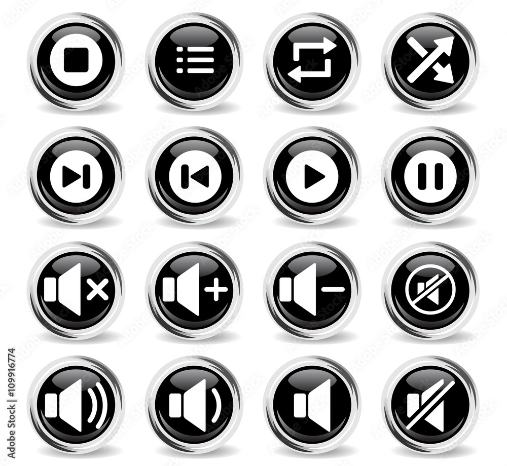 Media player icons Media player icons